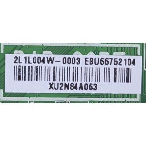 MAIN PARA TV LG / NUMERO DE PARTE EBU66752104 / EAX69762805(1.0) / 2L1L004W-0003 / MODELO 50NANO75UQA	